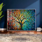 Yggdrasil Tree of Life Wall Art Print | Mosaic Style Canvas Wall Art