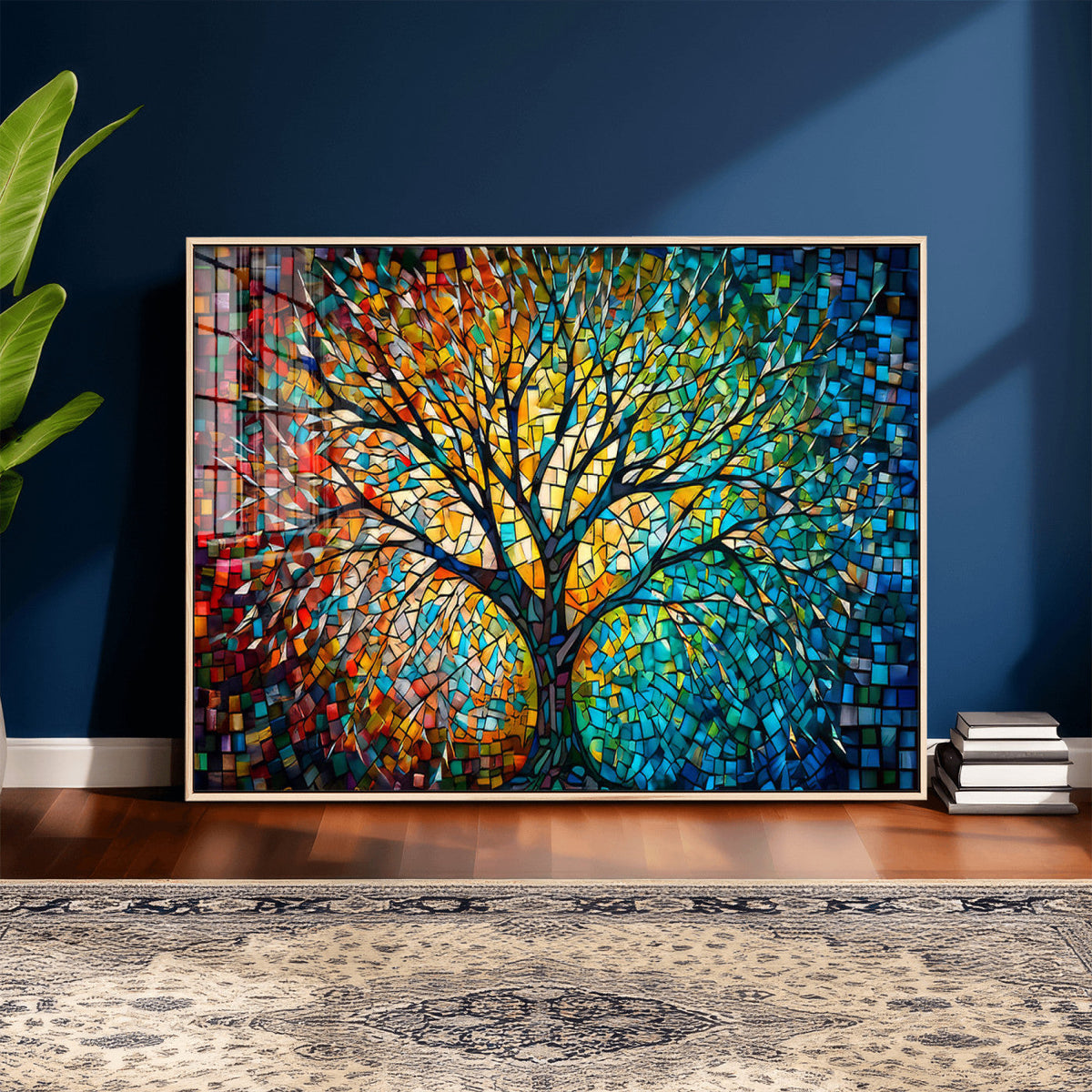 Yggdrasil Tree of Life Wall Art Print | Mosaic Style Canvas Wall Art