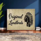 Original Landlords Wall Art Canvas Print, Native American Silhouette Artwork