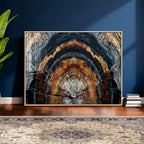 Abstract Wood Grain Canvas Print, Tree Ring Pattern Wall Art, Extra Large Living Room Wall Decor