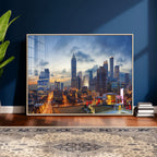 Atlanta Skyline Wall Art Canvas Print, Atlanta Downtown Night Cityscape