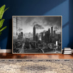 Atlanta Skyline Wall Art Canvas Print, Atlanta Downtown Night Cityscape