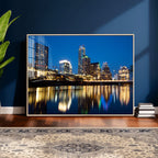 Austin Skyline Wall Art Canvas Print, Austin Downtown Night Cityscape