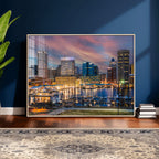 Baltimore Skyline Wall Art Canvas Print, Baltimore Downtown Night Cityscape
