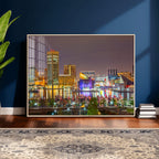 Baltimore Skyline Wall Art Canvas Print, Baltimore Downtown Night Cityscape