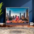 Chicago Wall Art Canvas Print - Chicago City Downtown Night Cityscape
