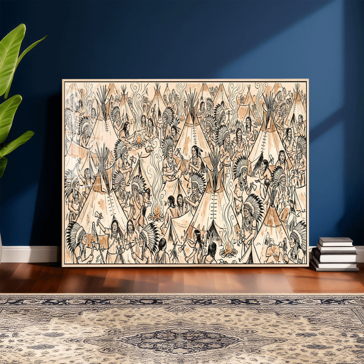 Native American Indian Wall Art Canvas Print