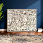 Abstract Bison Wall Art Canvas Print, Abstract Animal Art for Cabin Decor