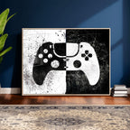 Abstract Gaming Controller Wall Art Canvas Print