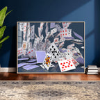 Playing Cards Canvas Wall Art | Casino Game Room Decor