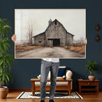 Farmhouse Rustic Barn Wall Art Canvas Print, Framed and Ready to Hang