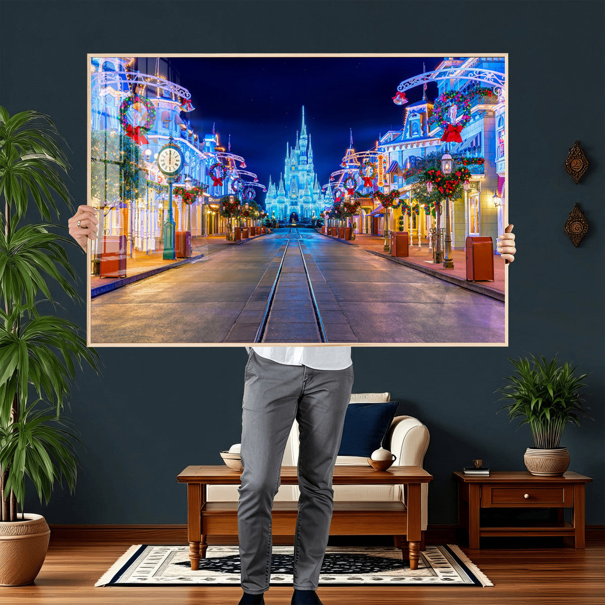 Disney Castle Wall Art | Large Magic Kingdom Canvas Artwork