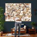 Farmhouse Bighorn Sheep Wall Art Canvas Print
