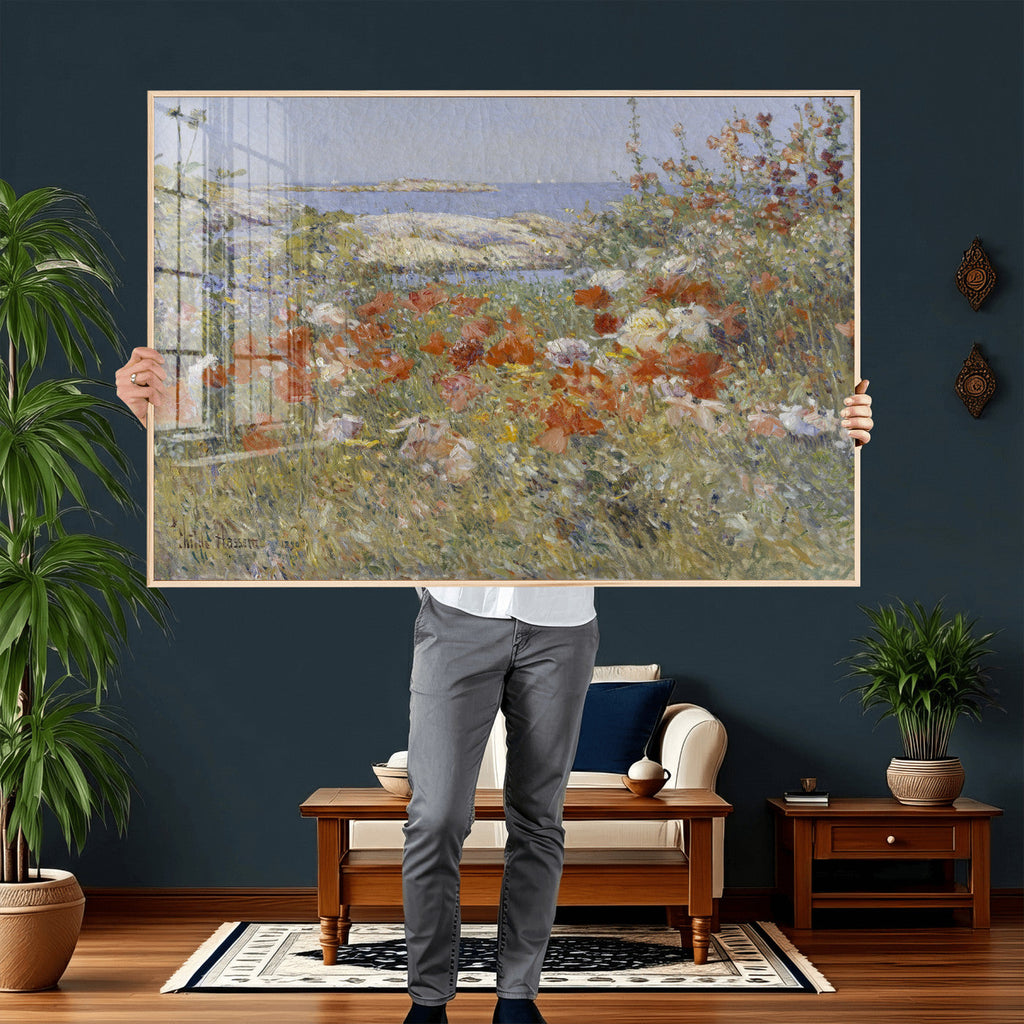 Childe Hassam Celia Thaxter Garden Canvas | 1890 American Impressionist Print