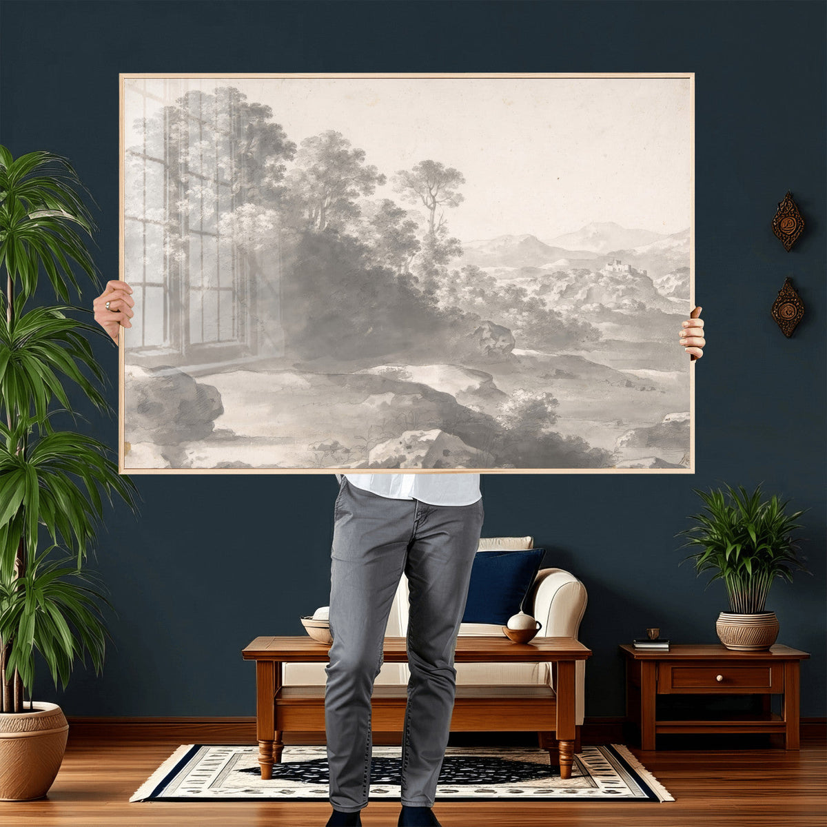 Van Poelenburch Landscape Canvas Wall Art | Dutch Golden Age