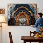 Abstract Wood Grain Canvas Print, Tree Ring Pattern Wall Art, Extra Large Living Room Wall Decor