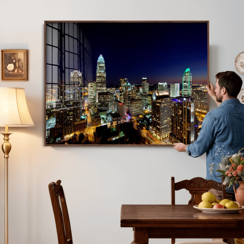Atlanta Skyline Wall Art Canvas Print | Modern Cityscape