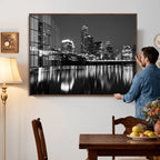 Austin Skyline Wall Art Canvas Print, Austin Downtown Night Cityscape