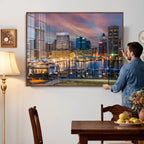 Baltimore Skyline Wall Art Canvas Print, Baltimore Downtown Night Cityscape