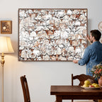 Abstract Longhorn Herd Wall Art Canvas Print