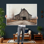 Farmhouse Rustic Barn Wall Art Canvas Print, Framed and Ready to Hang