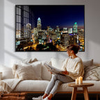 Atlanta Skyline Wall Art Canvas Print | Modern Cityscape
