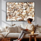 Farmhouse Bighorn Sheep Wall Art Canvas Print