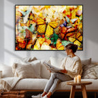 Butterfly Wall Art Canvas Print | Colorful Abstract Nature Artwork