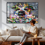 Graffiti Dog Wall Art Decor for Teen Bedroom | Abstract Graffiti Animal Canvas
