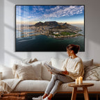Cape Town Wall Art Canvas Print | Table Mountain Coastal Skyline Panorama