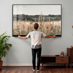 Rustic Field Landscape Wall Art Print, Giclee Canvas Wall Art