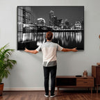 Austin Skyline Wall Art Canvas Print, Austin Downtown Night Cityscape