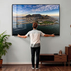 Cape Town Wall Art Canvas Print | Table Mountain Coastal Skyline Panorama