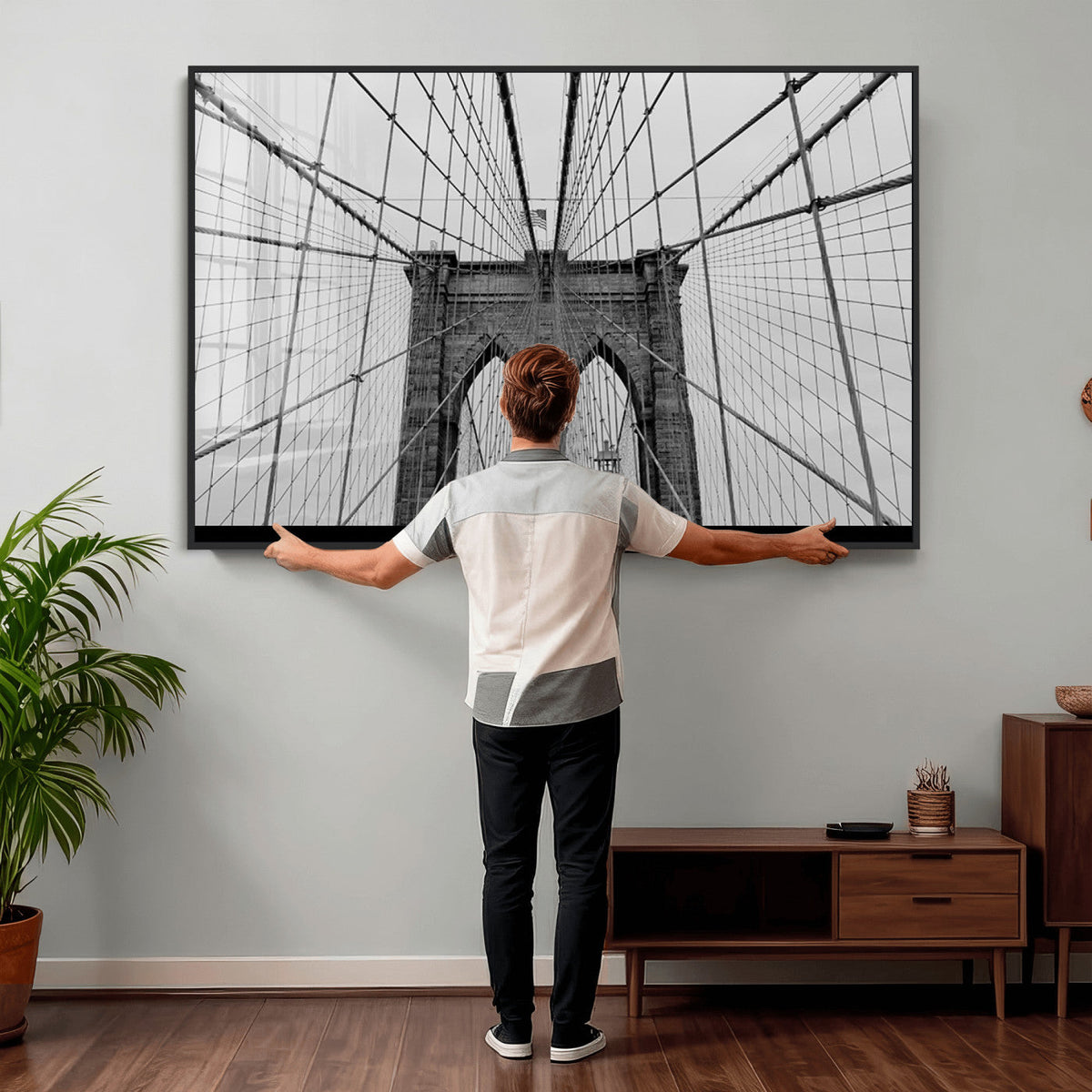 Large Brooklyn Bridge Wall Art Canvas Print
