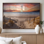 Sunset on the Sea Wall Art Canvas Print