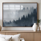 Foggy Pine Forest Wall Art Canvas Print