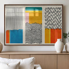 Canvas Print Wall Art Abstract Illustration Art Boho, Framed Abstract Boho Art