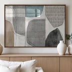 Canvas Print Wall Art Abstract Art Boho, Framed Boho Decor