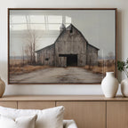 Farmhouse Rustic Barn Wall Art Canvas Print, Framed and Ready to Hang