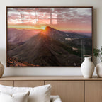 Mountain Sunrise Wall Art | Framed Alpine Ridge Canvas