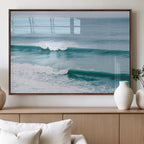 Ocean Swell Wall Art Canvas Print, Framed Surf Waves and Blue Water Scene