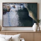 Ocean Wave Wall Art | Aerial Coastal View Canvas Artwork