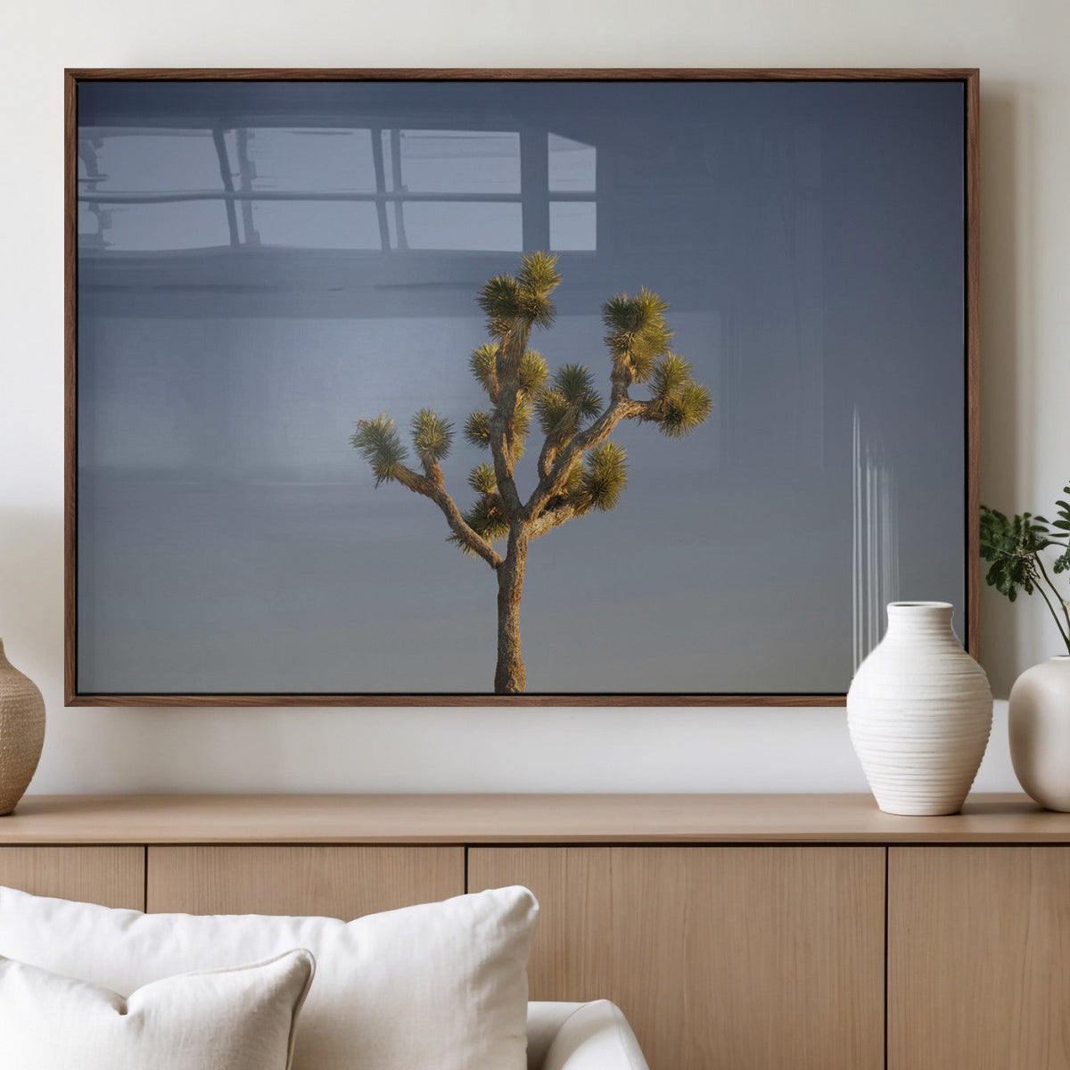 Joshua Tree Wall Art Canvas Print, Framed Southwestern Desert Landscape