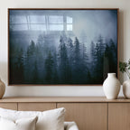Foggy Pines Misty Forest Wall Art Print