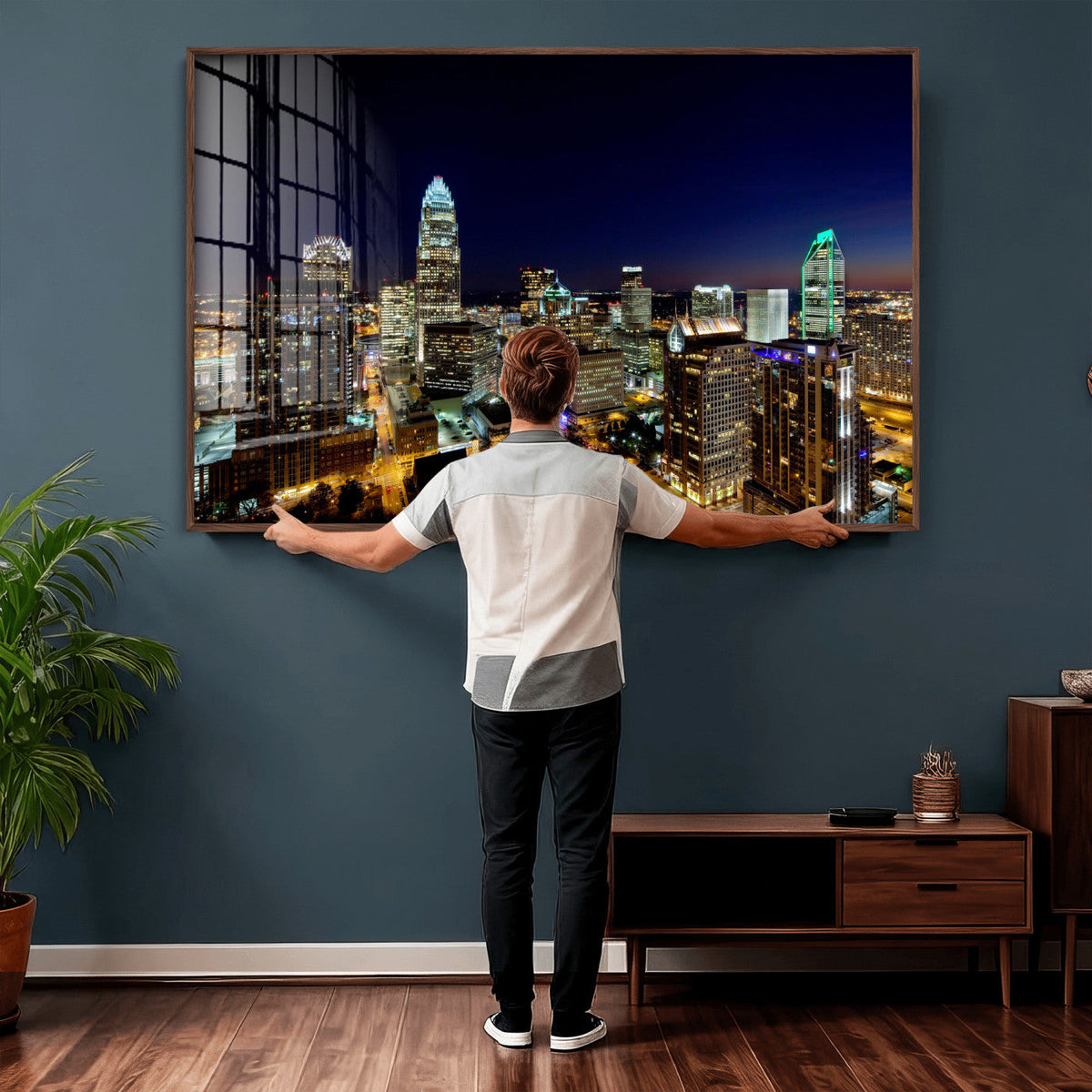 Atlanta Skyline Wall Art Canvas Print | Modern Cityscape