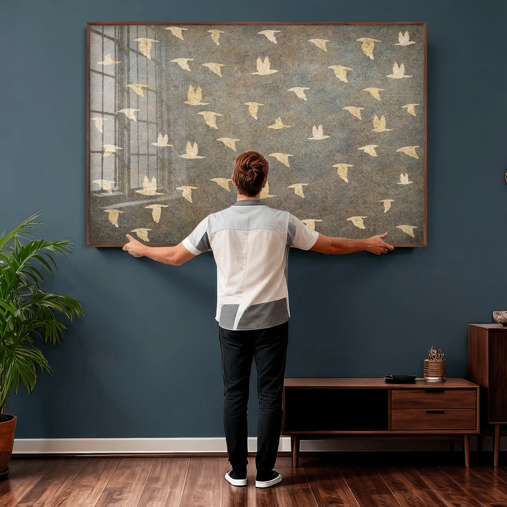 Abstract Birds Wall Art Canvas Print