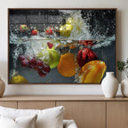 Kitchen Vegetables World Wall Art Canvas Print