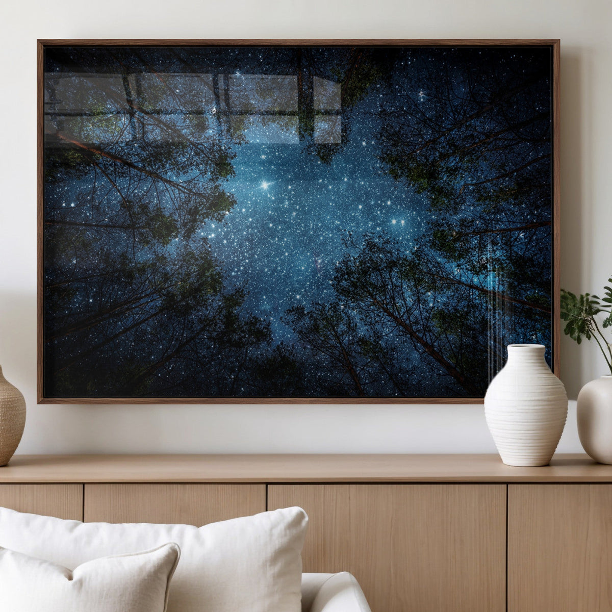 Forest and Stars Wall Art Canvas Print