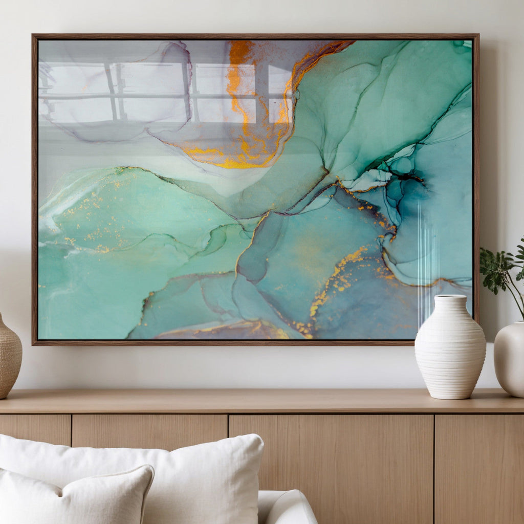 Colorful Marble Fluid Effect Canvas Wall Art Print