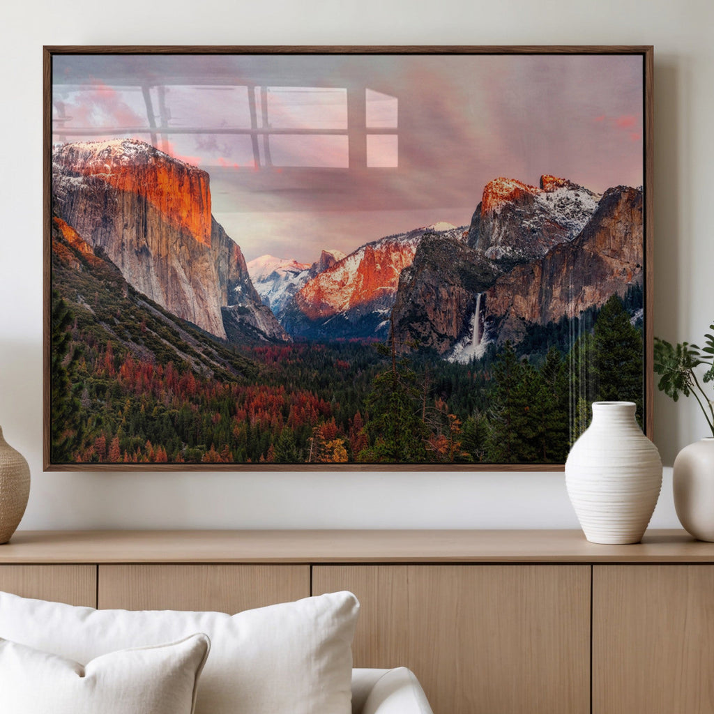 Yosemite Half Dome Wall Art Canvas Print El Capitan